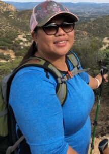 Emily is an Advocate to Protect the San Dieguito River in Valley, CA Cheryl Goddard hiking at Iron Mountain